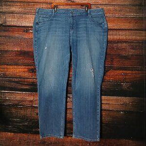 Lane Bryant Jeans Plus Size 28 Straight Leg Distressed